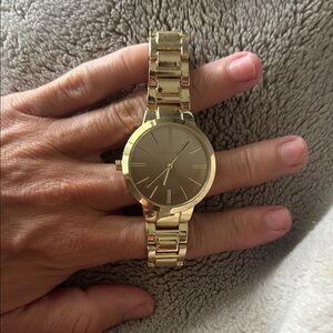 Gold Watch with Link Bracelet